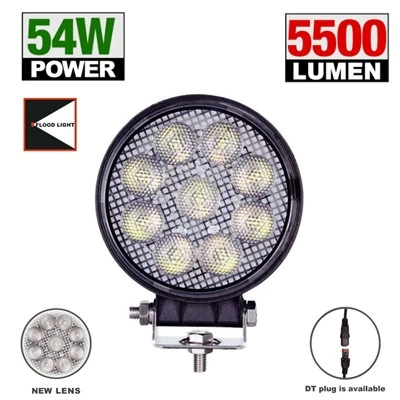 Lumină de lucru cu LED-uri de 55 W pentru echipamente compacte off-de drum IP68K Iluminat exterior auto impermeabil