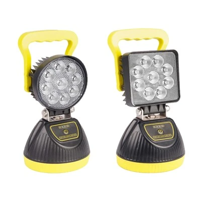Lumină de avertizare LED portabilă, impermeabilă, reîncărcabilă, 24V 36W, 1800 lumeni, cu bază magnetică, pentru construcții în aer liber IP67
